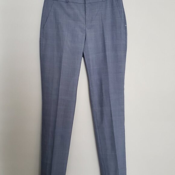 RYAN Plaid Suit Pant Women's Tall Size 6L Light Blue / Grey Pockets Officewear - Picture 11 of 12